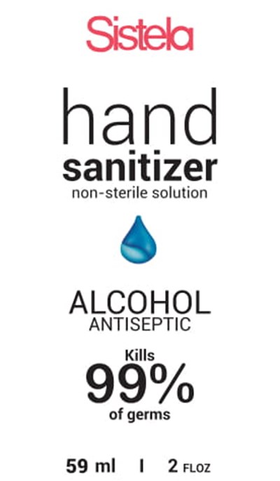 Sistela Hand Sanitizer 59 mL 70p Front (Sistela 59 mL 70p Label Front)